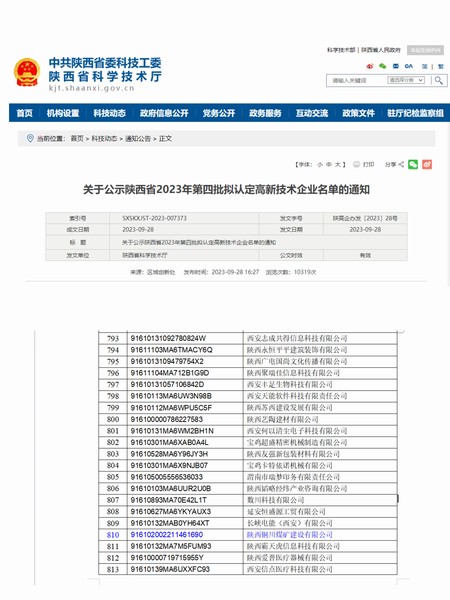 陜煤建設(shè)銅煤公司順利通過高新技術(shù)企業(yè)認定